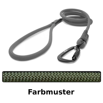 klassische Hundeleine TWIST - L - 175cm - olive